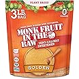 MONK FRUIT IN THE RAW, Golden 48 oz Baker's Bag, Pack of 1, Natural Monk Fruit Sweetener w/Erythritol, Sugar-Free