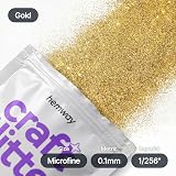 Hemway Gold Microfine Glitter 100g Craft Resin Nail Face Body view 4