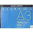 Daler-Rowney Graphic Series A3 60gsm Tracing Paper Pad, 50 Sheets, Acid-Free, Ideal for Artists & Students