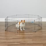 MidWest Homes for Pets Folding Metal Dog Exercise Pen 46 cm Tall Black E-Coat view 3
