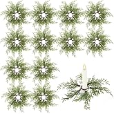 Canlierr 12 Pack Christmas Taper Candle Rings 1.38