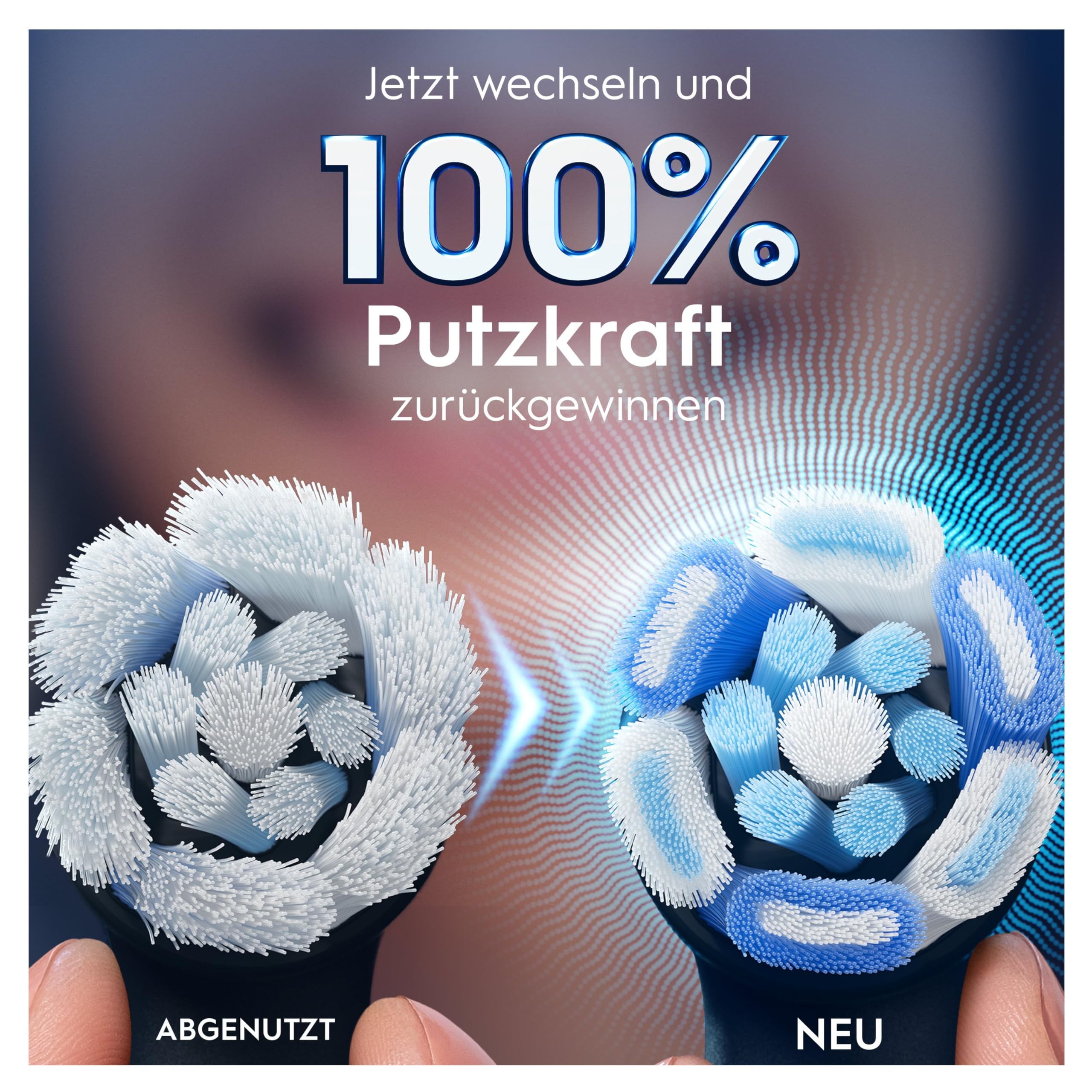 Oral-B iO Ultimative Reinigung Aufsteckbürsten — ORIGINAL Zahnbürstenaufsatz für Elektrische Oral-B iO Zahnbürsten — Ersatzbürsten, Bürstenköpfe — Tiefenreinigung & Plaqueentfernung — Schwarz, 8 Stück