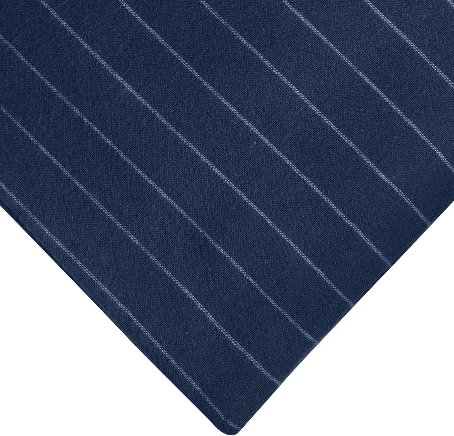 Pinzon 160 Gram Pinstripe Flannel Cotton Duvet Cover King Navy Pinstripe