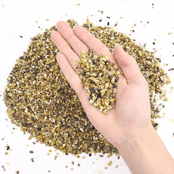 NATURAL COARSE SAND,ROCKS FOR PLANTS,DECORATIVE STONES,AQUARIUM SAND,SUCCULENTS AND CACTUS BONSAI DIY PROJECTS ROCKS,PEBBLES FOR INDOOR PLANTS,GRAVEL(STONES SIZE:3~5 MM) 1 LB