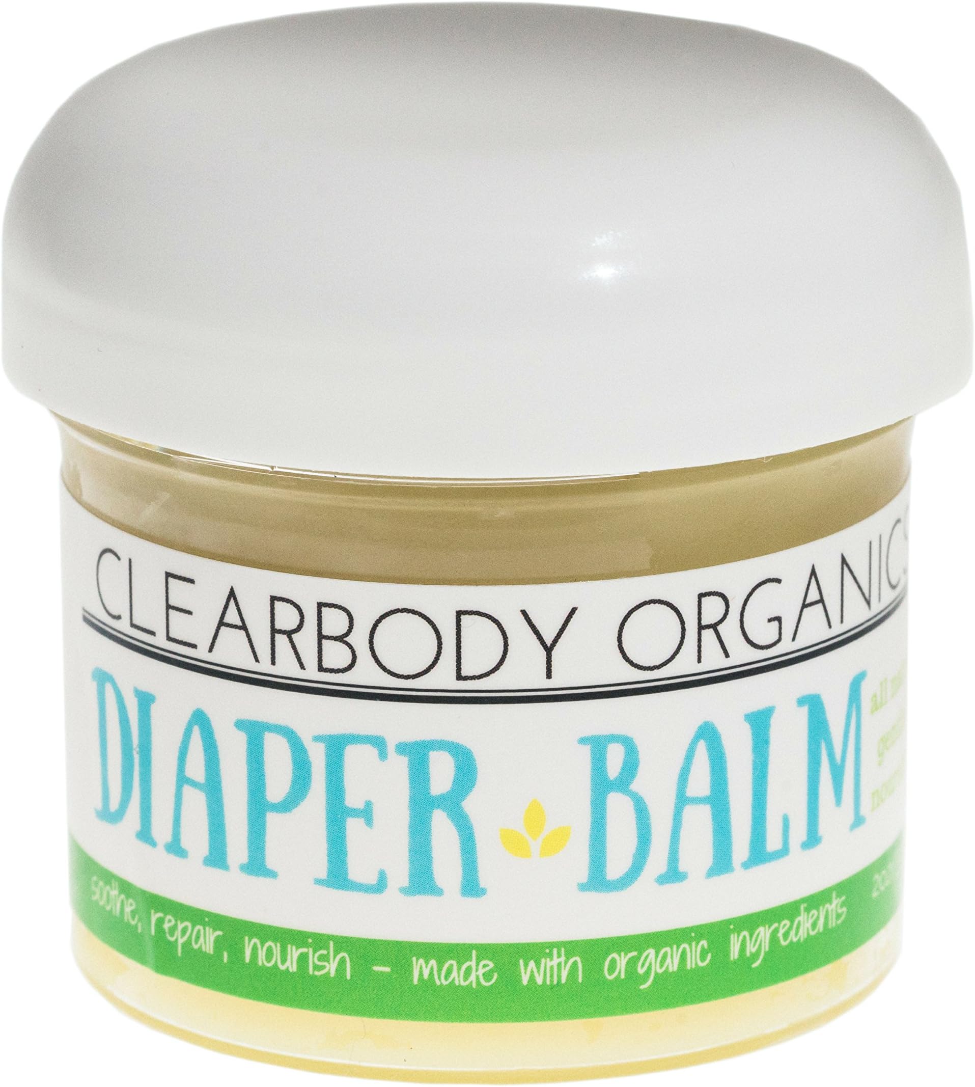 Diaper Rash Cream Balm- All Natural Vegan Soothing Treatment for Sensitive Skin- Baby Ointment to Nourish and Protect from Moisture, Irritation, Chaffing and Infection (2oz)