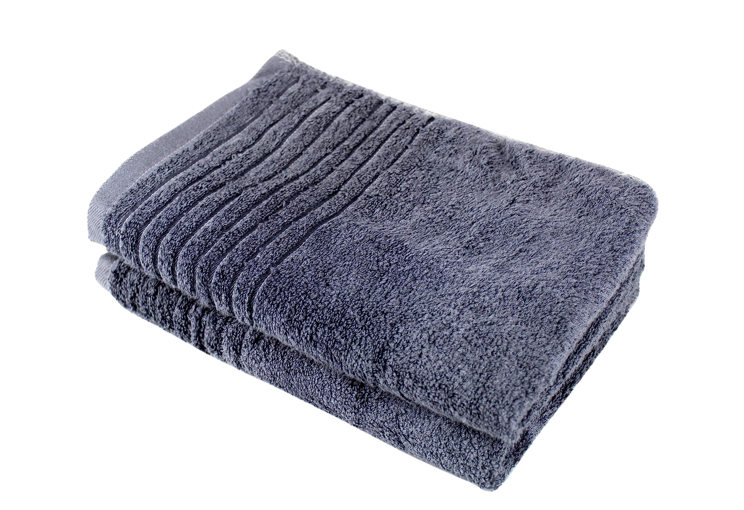 Immaculate Textiles Bamboo Bathroom Hand Towels - Pack of 2-74x34cm - 700GSM - 100% Bamboo : Hotel/Spa Quality : Extra Soft, Highly Absorbent & Quick Drying (Grey)