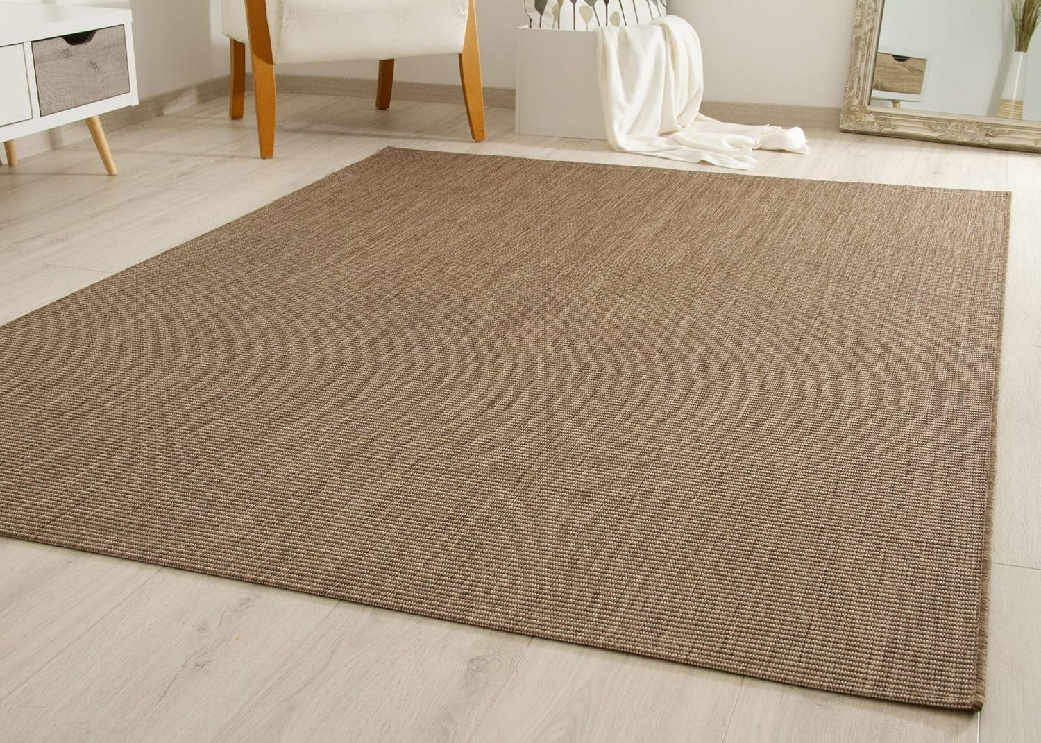 In- und Outdoor Teppich Halland Sisal Optik Braun Webteppich GUT Siegel ...