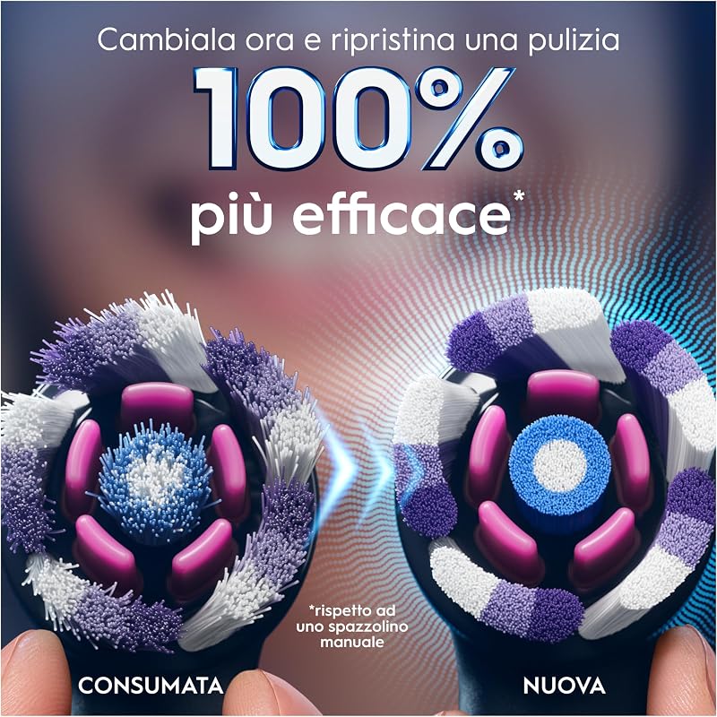 Testine di Ricambio iO Radiant White, Nere, 8 Ricambi