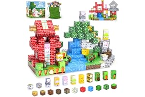 ENSCCANT 100PCS Prefilled Easter Eggs Magnetic Building Blocks Toys - Filled Easter Basket Stuffers Pixel Magnetic Blocks for Kids - Easter Egg Hunt, Surprise Easter Party Favors, Classroom Prizes Supplies