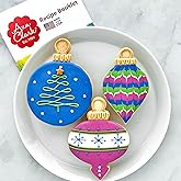 Christmas Ornaments Cookie Cutters 3-Pc. Set Made in USA by Ann Clark, Teardrop Bauble, Finial, Round Ornament