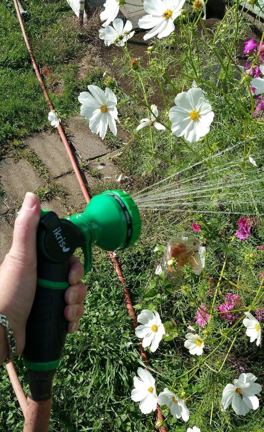 Metal Lever Garden Hose Nozzle 10-Pattern One-Touch Sprayer: Home Improvement