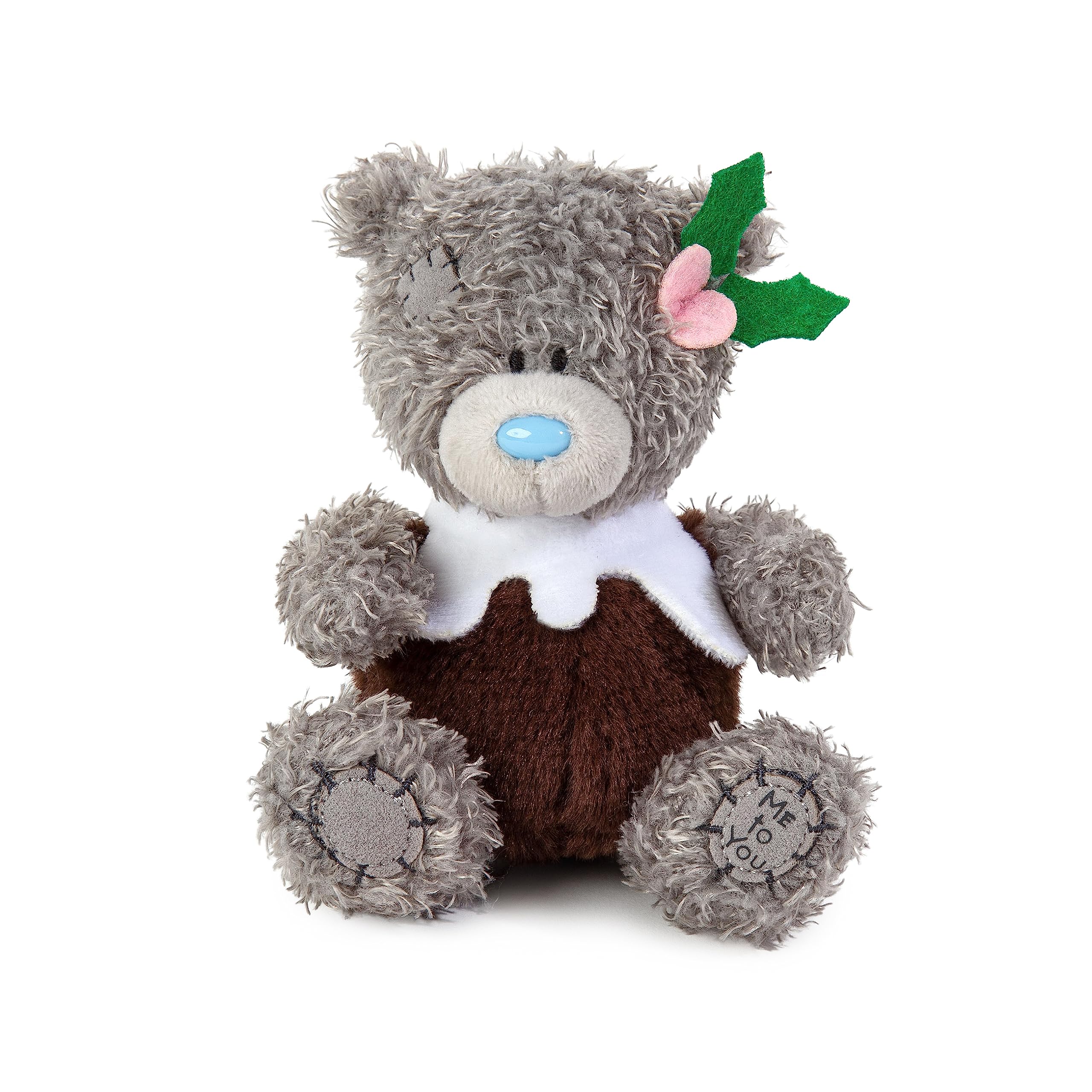 Me to You Tatty Teddy Christmas Pudding Bear 10cm High - Official Collection, Grey