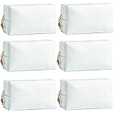 EOLUCC Bridesmaid Proposal Gifts Letter Cosmetic makeup bag bulk for Wedding Party Favors Bachelorette party decorations Makeup Pouch Birthday Toiletry Organizer Bag Makeup Case Gift (6White)