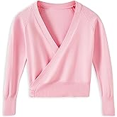 Tegmk Girl's Women's Dance Wrap Sweater Ballet Top Warm up for Leotards, Dress