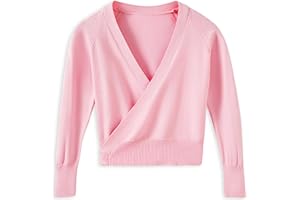 Tegmk Girl's Women's Dance Wrap Sweater Ballet Top Warm up for Leotards, Dress