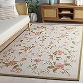 SAFAVIEH Chelsea Collection Area Rug - 5'3" x 8'3", Ivory, Hand-Hooked French Country Wool, Ideal for High Traffic Areas in L