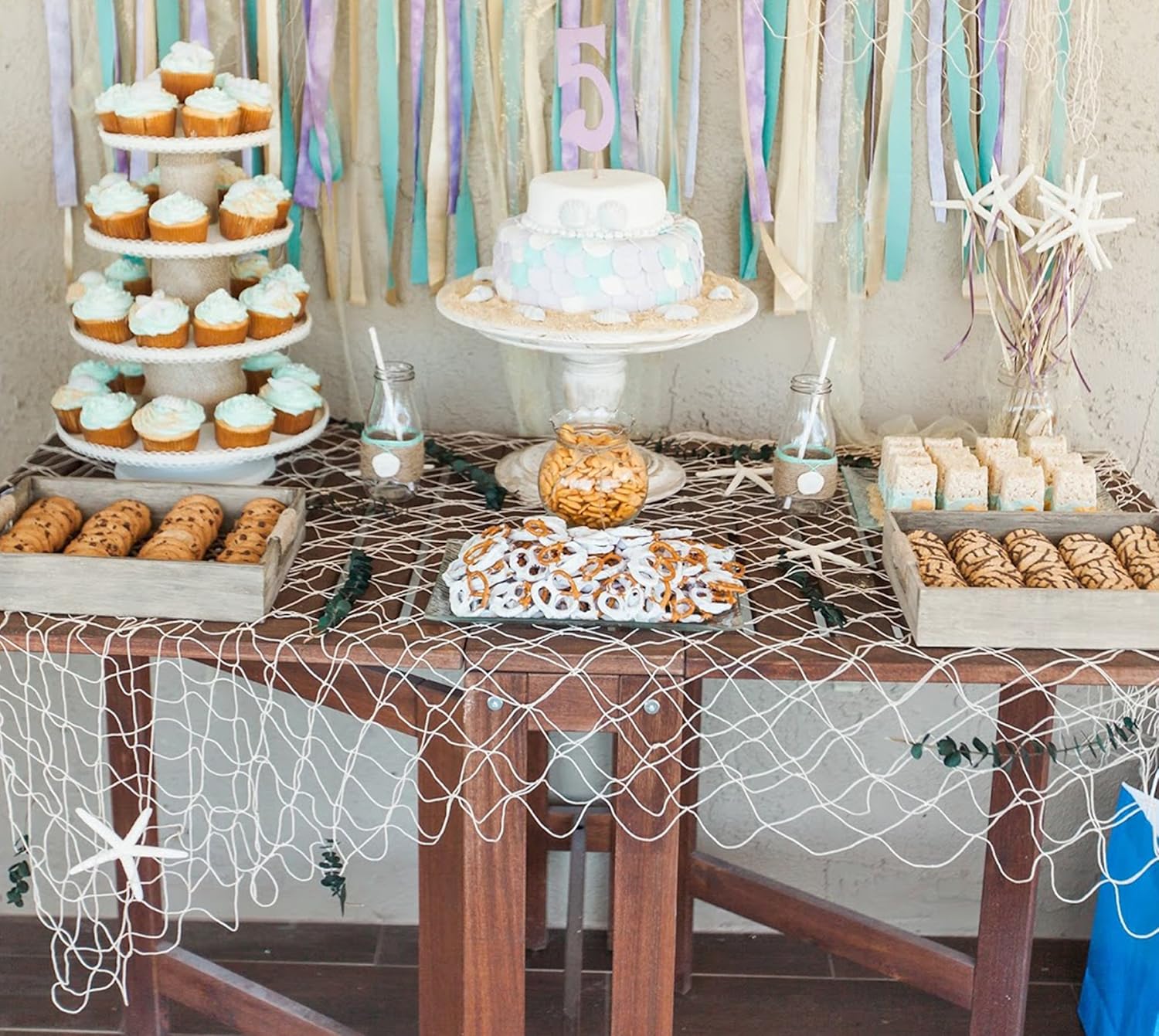 Amazon Com Natural Fish Net Party Decorations For Pirate Party