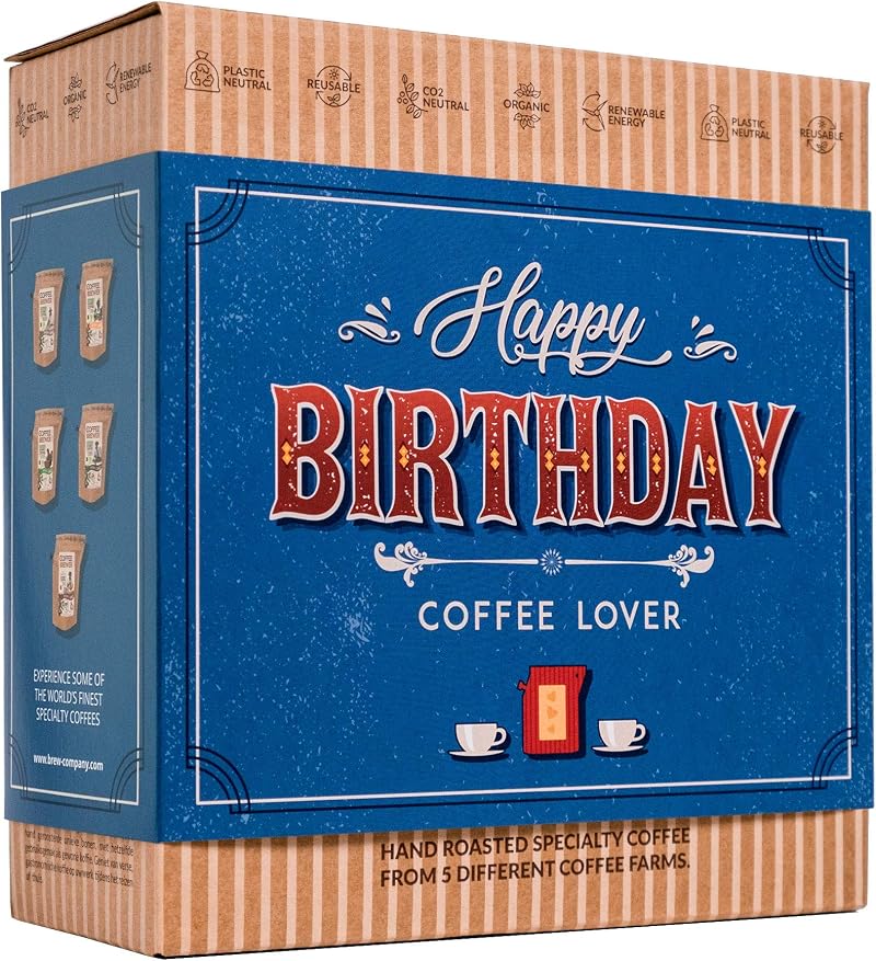 Grower’s Cup Gourmet Birthday Coffee Gift Set Single Estate Organic Coffees