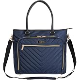 Kenneth Cole REACTION Chelsea Quilted Chevron 15" Laptop &amp; Tablet Business Tote with Removable Shoulder Strap