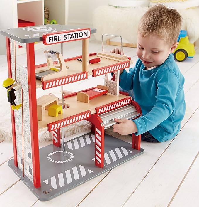 hape fire station playset
