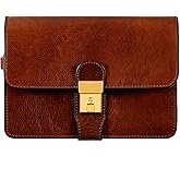 Time Resistance Leather Clutch - Men's Organizer Wrist Bag - Briefcase Handmade in Italy