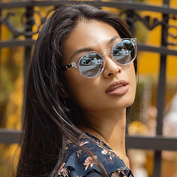 LUCYD LYTE BLUETOOTH AUDIO SUNGLASSES FOR MEN & WOMEN – SMART GLASSES WITH HEADPHONES, SPEAKER AND WIRELESS MIC – COMPATIBLE WITH ALEXA AND SIRI – MOONBEAM