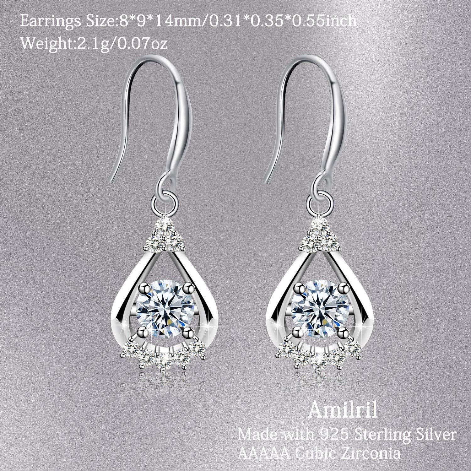 Orecchini Pendenti Donna In Argento 925 Albero Della Vita - Zirconia - Confezione Regalo