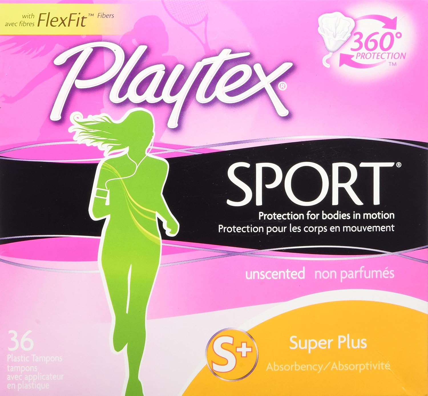 Playtex Sport Tampons with FlexFit Technology, Super Plus
