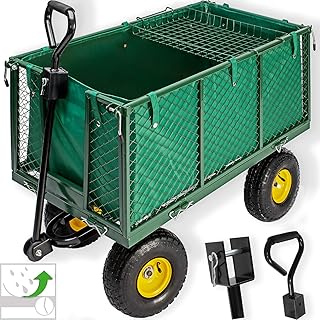 KESSER® Bollerwagen 550kg belastbar Gartenwagen Transportwagen Gartenkarre herausnehmbare Plane Gerätewagen Handwagen vielseitig einsetzbar