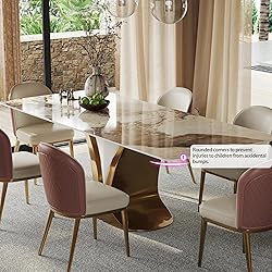 79'' Modern Luxury Dining Table for 8-10 People