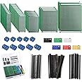 ALAMSCN 100PCS Double Sided PCB Board Kit Printed Circuit Prototype Boards 5 Sizes + 40 Pin 2.54mm Male Female Header Connector for DIY Electronic Project Experimental Development Plate