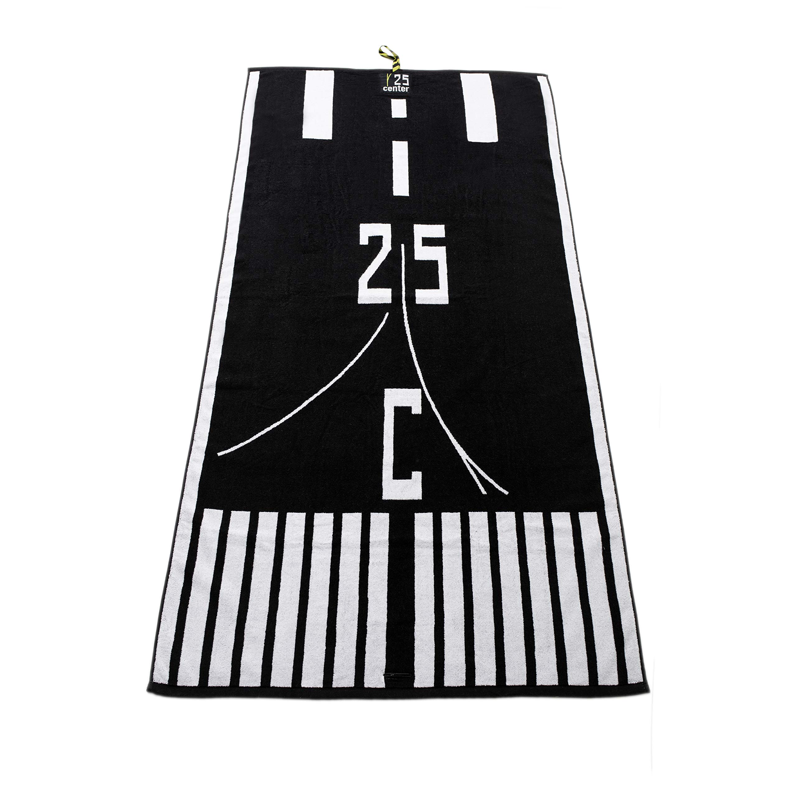 25CENTER Beach Towel, Cotton, Black/White, 90 x 180 cm