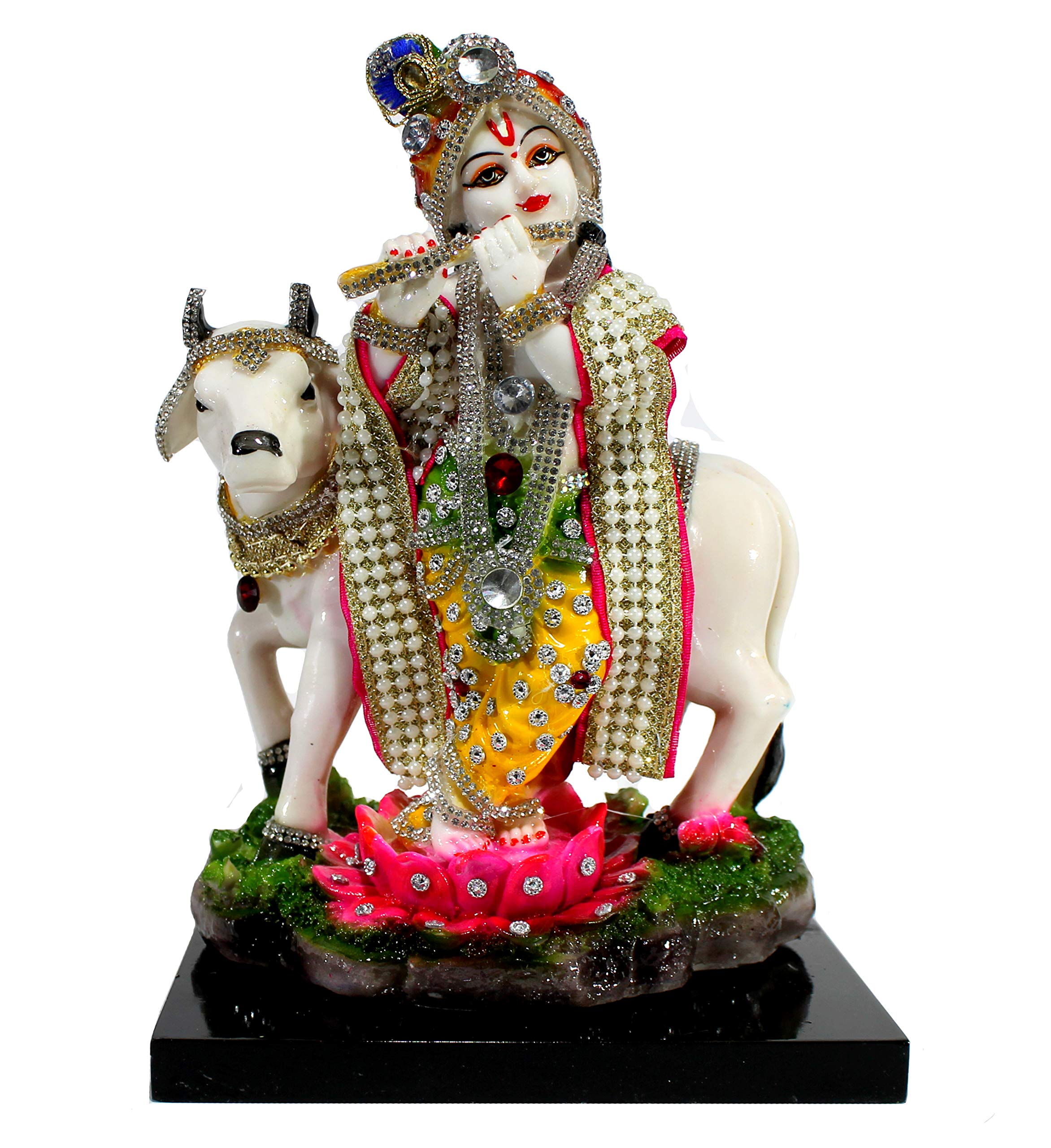 ESPLANADE Hand Carved God Kishan Krishna | Makhan Chor Murti Idol Statue Sculpture (10")