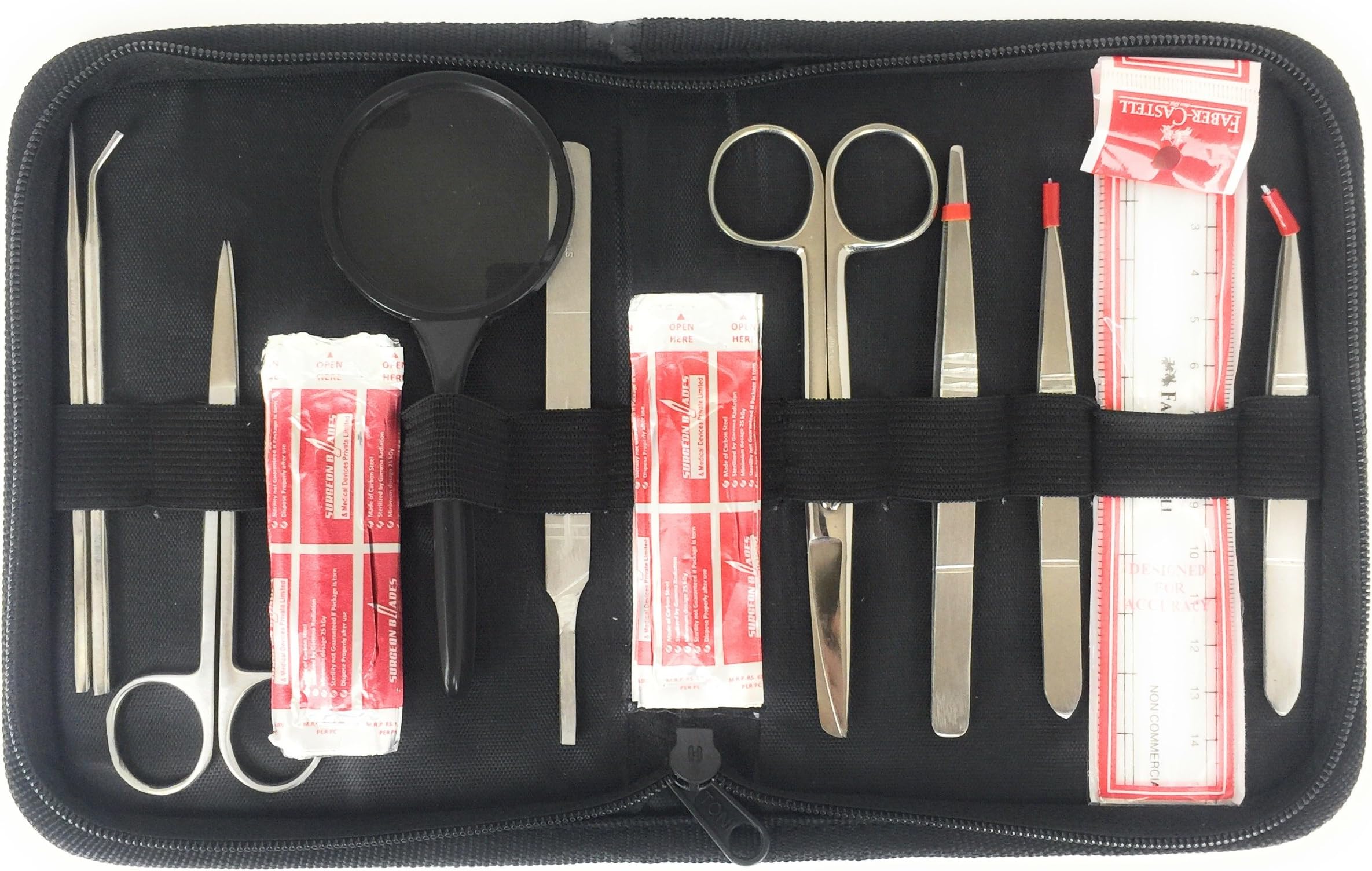 31 pc Dissection Kit for Anatomy & Biology | Advanced Stainless Steel Dissecting Kit for Medical Students Veterinary Lab | Scalpel Tweezers Blades Tool Set for Pigs, Frogs, Scale Models, etc