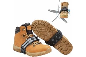 ICETRAX MIDFLIP Mid-Sole Ice Cleats for Boots with Easy Outdoor to Indoor Switching Flip Strap, Adjustable Tungsten Ice Gripp