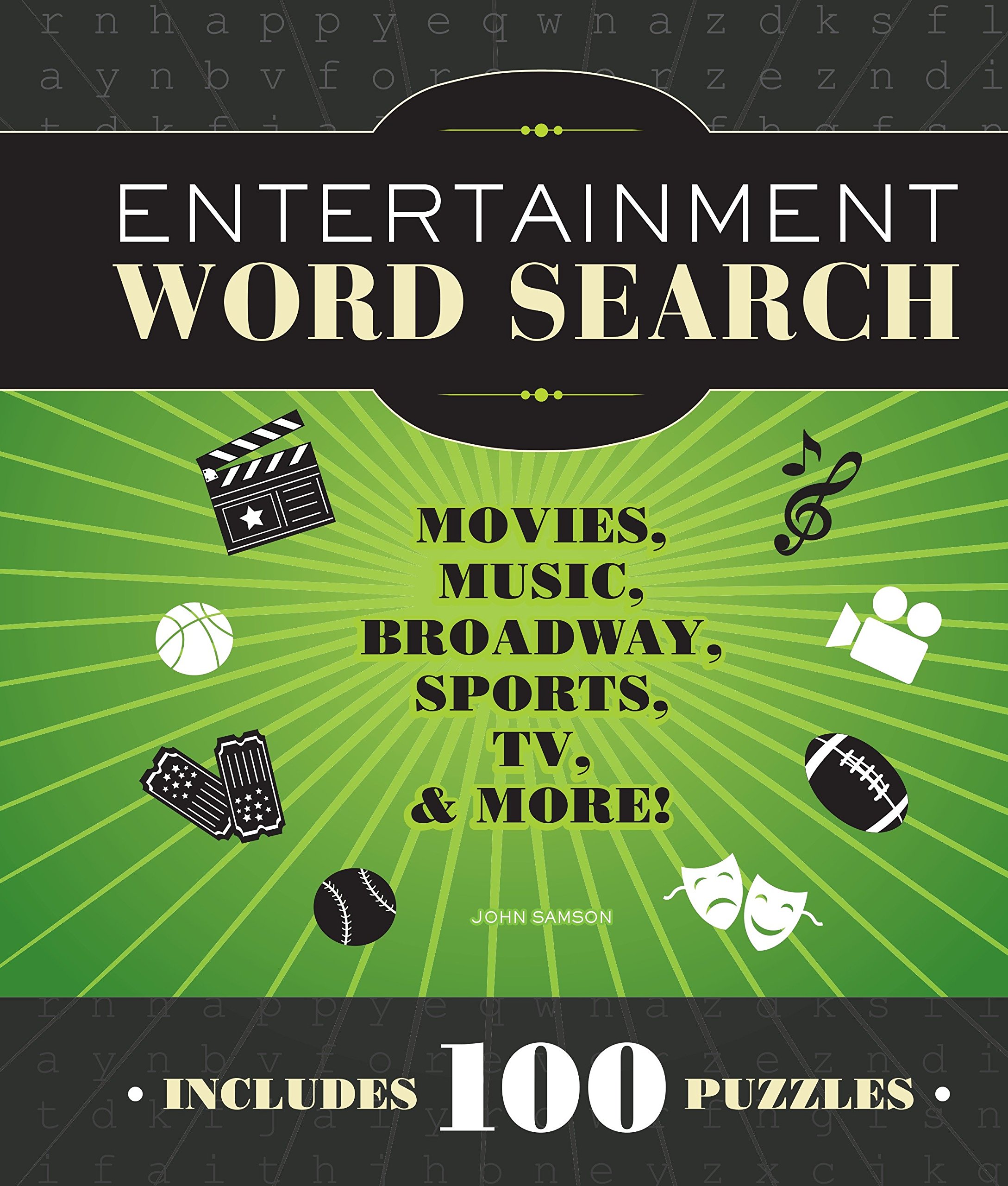 Entertainment Word Search: Movies, Music, Broadway, Sports, TV & More Spiral-bound – July 1, 2012