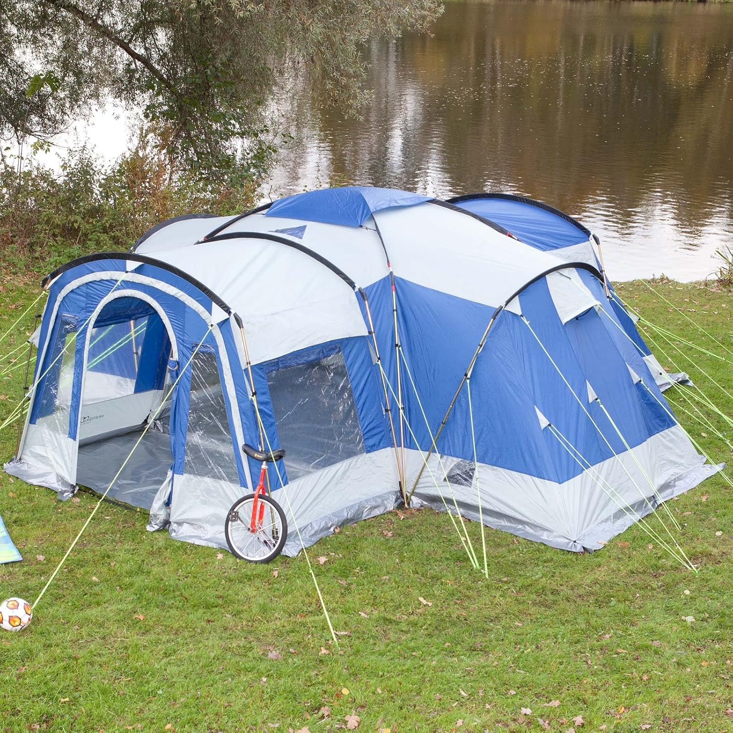 Tente Familiale Skandika Montana 8 Sleeper - 8 Personnes, Bleue, Neuve