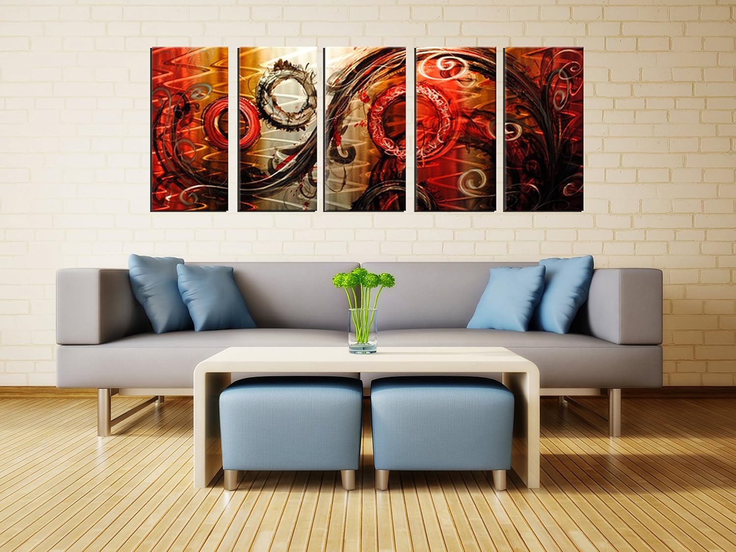 偉大な 現代アート工房 メタルアート 現代絵画 立体感のあるモダンアート ハンドメイド作品 抽象画ライン 2fma 410 30 80cm 5 B01mzac9k2 抽象画410 抽象画410 Vision Realestate Com