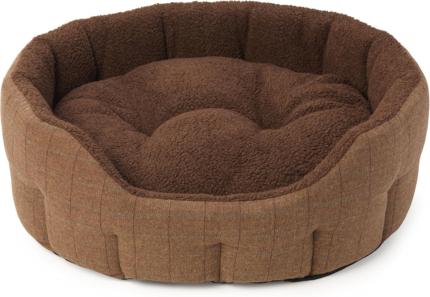 House of Paws Tweed and Fx Sheepskin Oval Snuggle Bed, Large, Brown Amazon.co.uk Pet Supplies House of Paws Tweed and Fx Sheepskin Oval Snuggle Bed, Large, Brown Amazon.co.uk Pet Supplies
