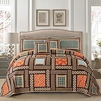 NEWLAKE Bedsprei Quilt Set met Echt gestikt Borduurwerk, Boheemse NEWLAKE Bedsprei Quilt Set met Echt gestikt Borduurwerk, Boheemse