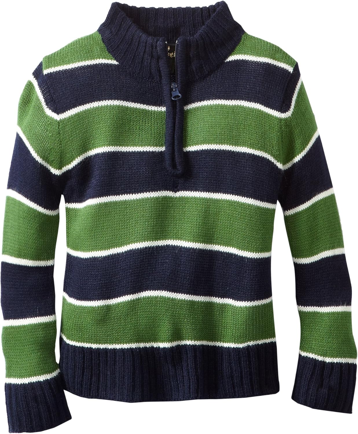 XLabel Little Boys' Cheshire Stripe Sweater, Green Combo