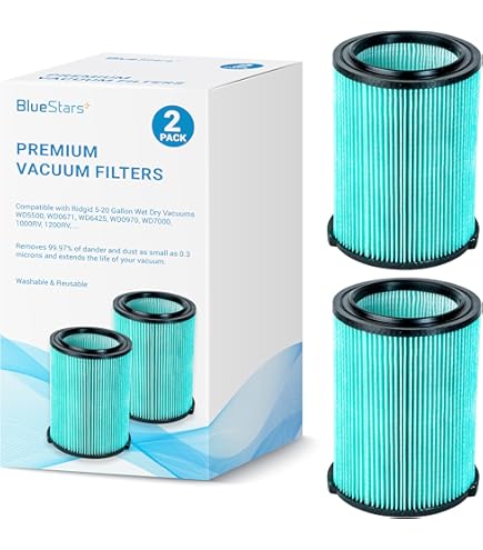 BlueStars 2 Pack VF6000 5-Layer HEPA Replacement Filter for Ridgid