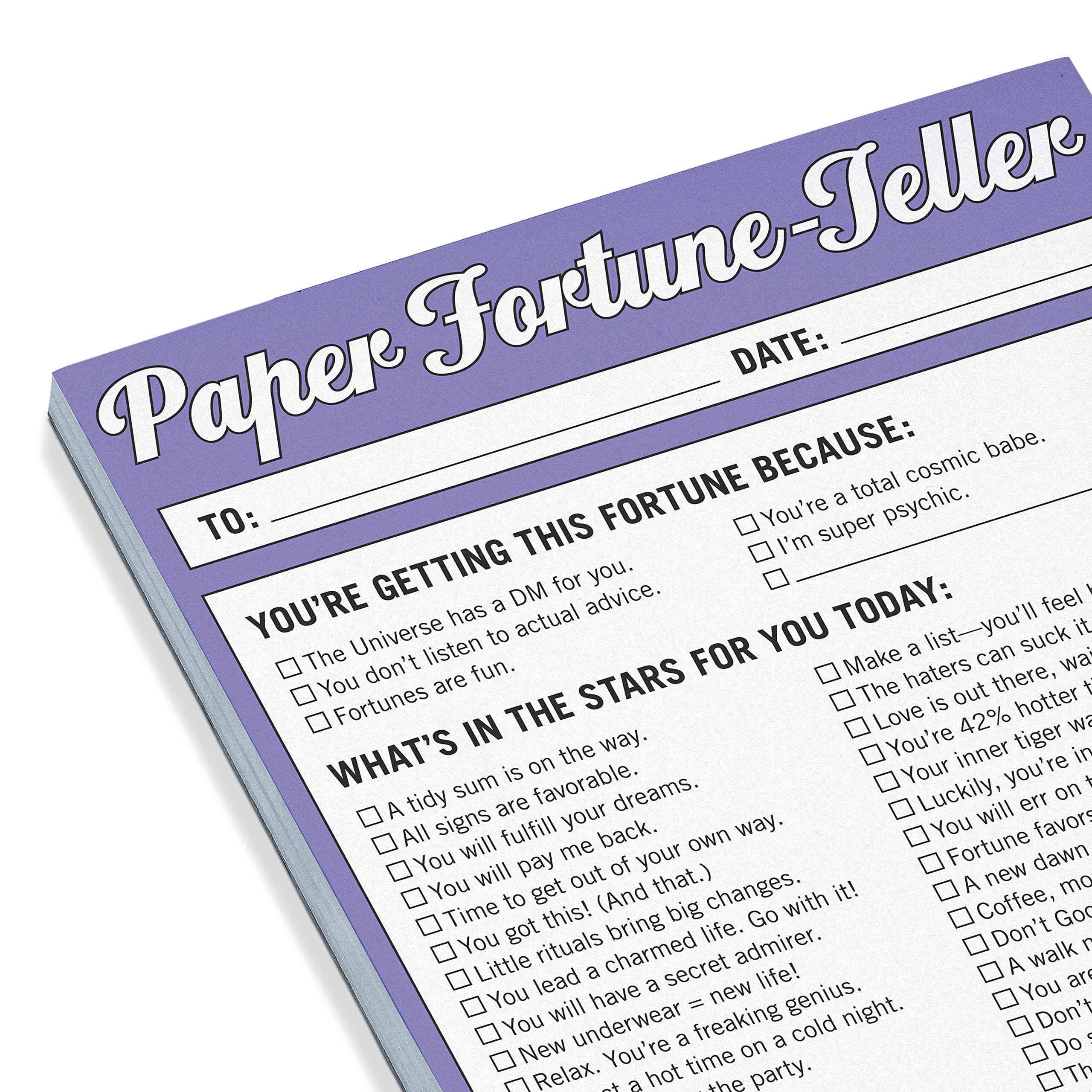 Knock Knock Paper Fortune Teller Nifty Note Pad - Oracle Gift Paper Fortune Teller Pad, 4 x 5.25-inches