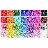 Ywmimn 28 Colors 3mm Seed Beads, 7200PCS Glass Seed Beads Kit for Jewelry Making, Craft and Bracelet Making