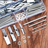 qxayxa 123 Pcs Plasterboard Fixings Wing Toggle Bolts Drywall Screws M3-M6 view 7