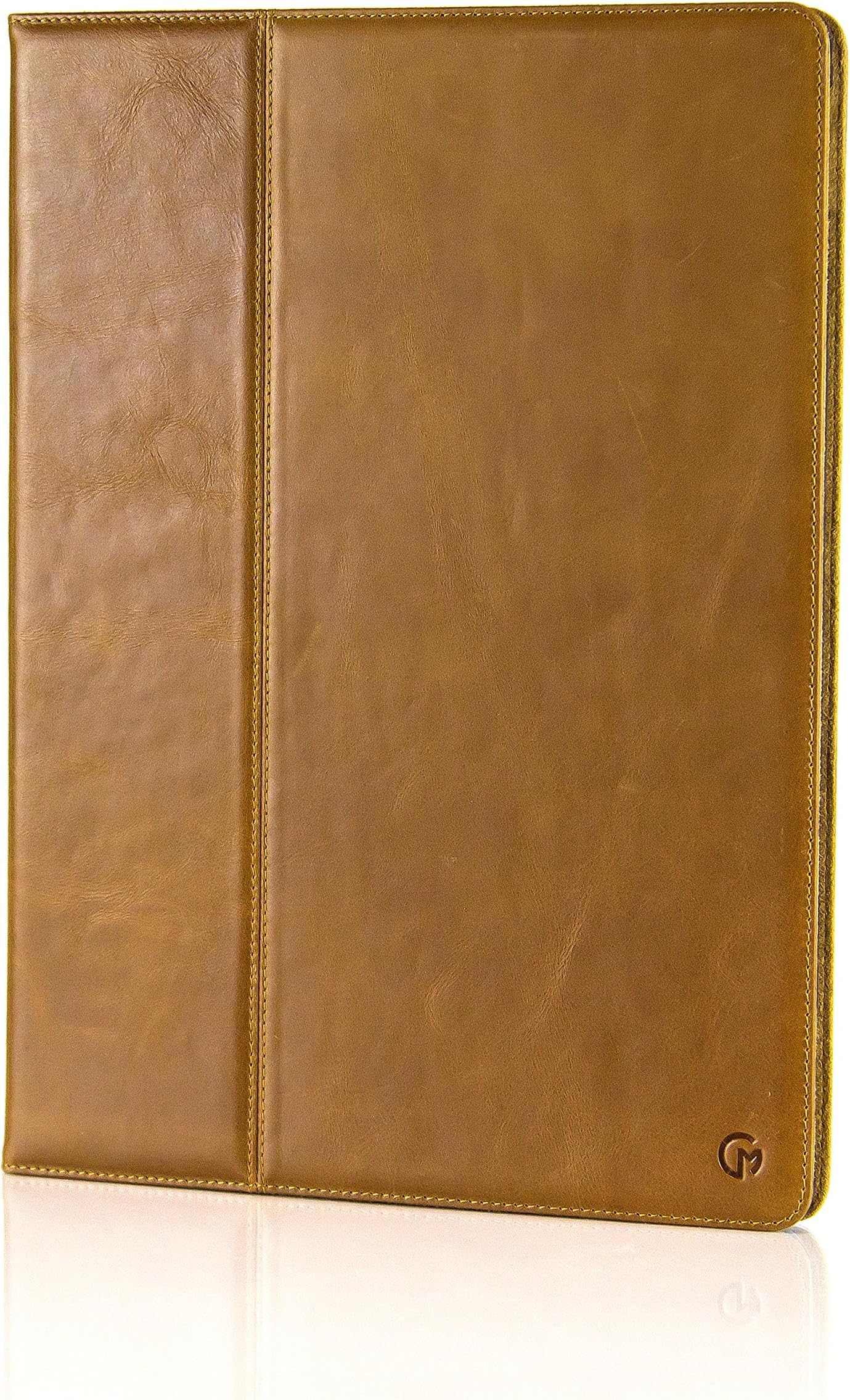Casemade ® Apple iPad Pro 12.9 (1st Gen 2015 Model) Luxury Real Italian Leather Case / Cover in Tan (Compatible Model Numbers: A1584, A1652)