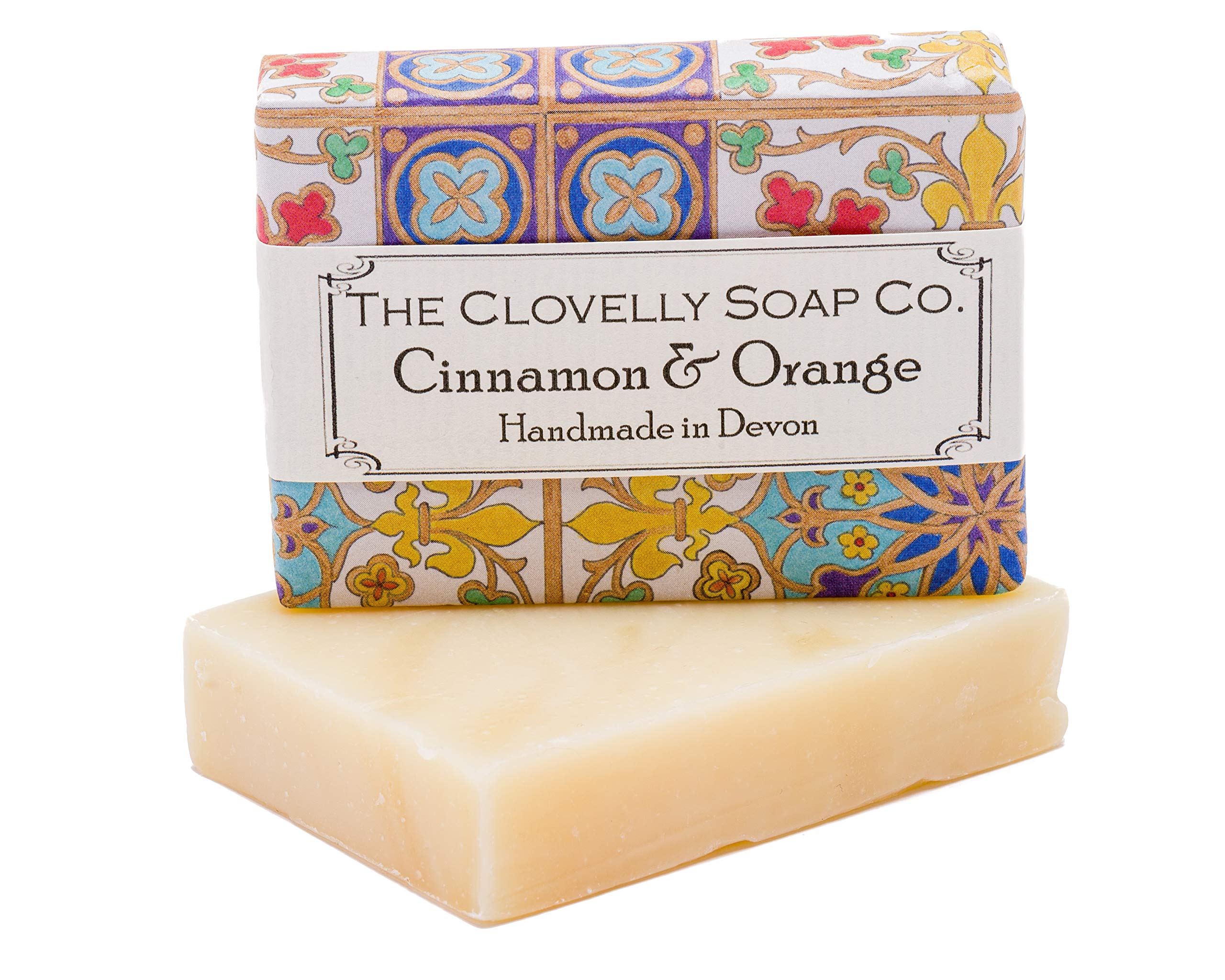 Clovelly Soap Co Natural Handmade Cinnamon & Orange Soap Bar for all Skin Types 100g