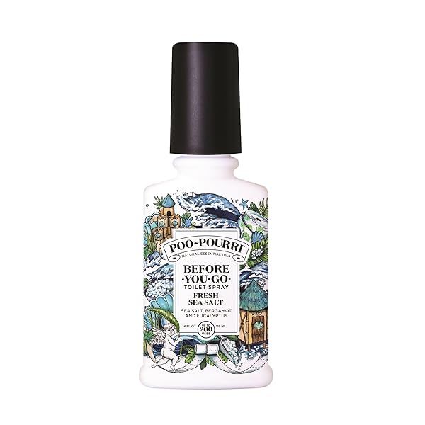 POO-POURRI BEFORE-YOU-GO TOILET SPRAY, FRESH SEA SALT, 4...