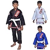 Twister Youth Brazilian Jiu Jitsu Gi | Preshrunk Ultra Light Fabric Youth BJJ Gi | Comes with FREE White Belt