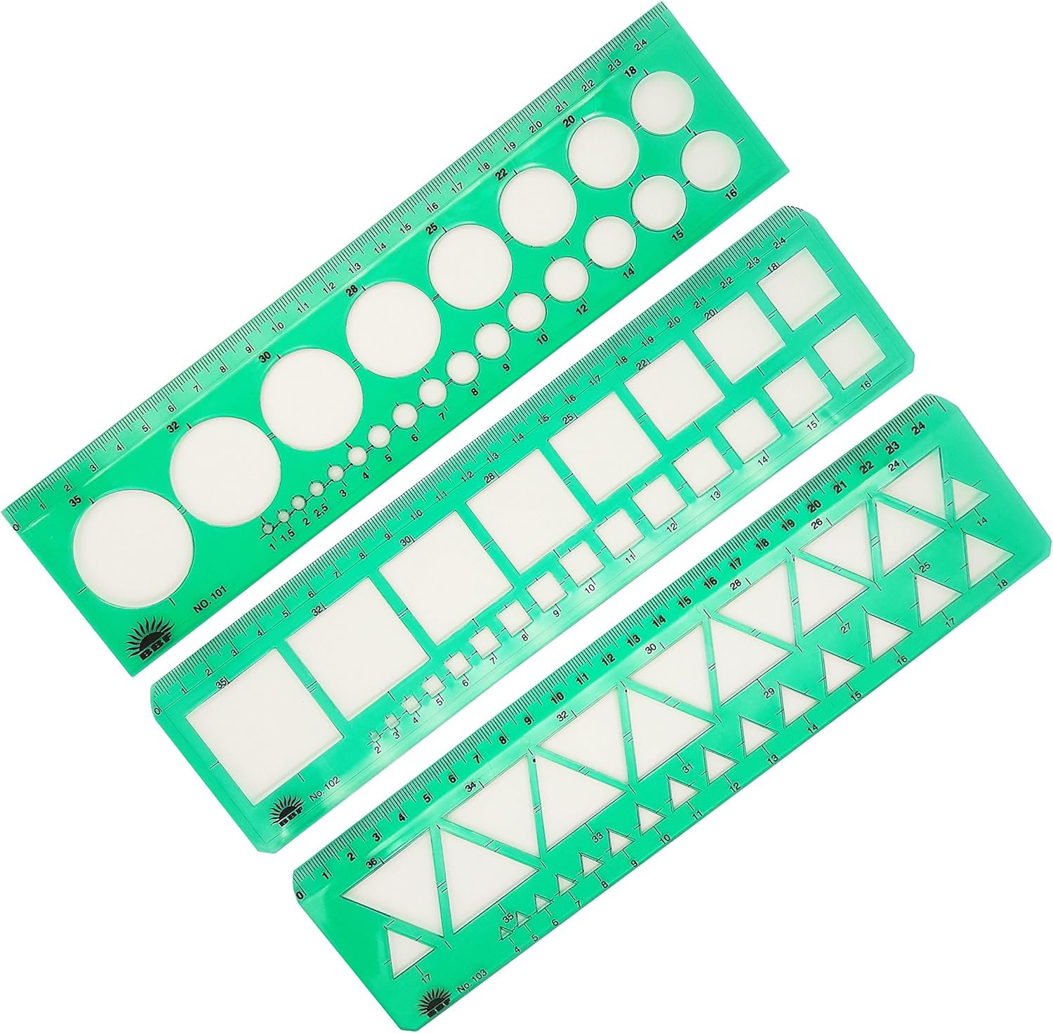 Bbf 3 Pcs Drafting Tool Templates
